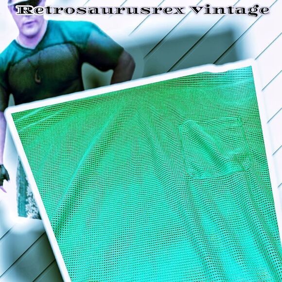 𝅺vintage 1980’s Retro Net Jersey Gym Rat T Shirt, One Size Fits Most - Picture 4 of 5